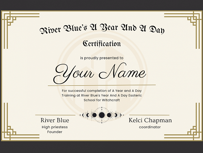 This is the certificate you will earn at you commencement ceremony